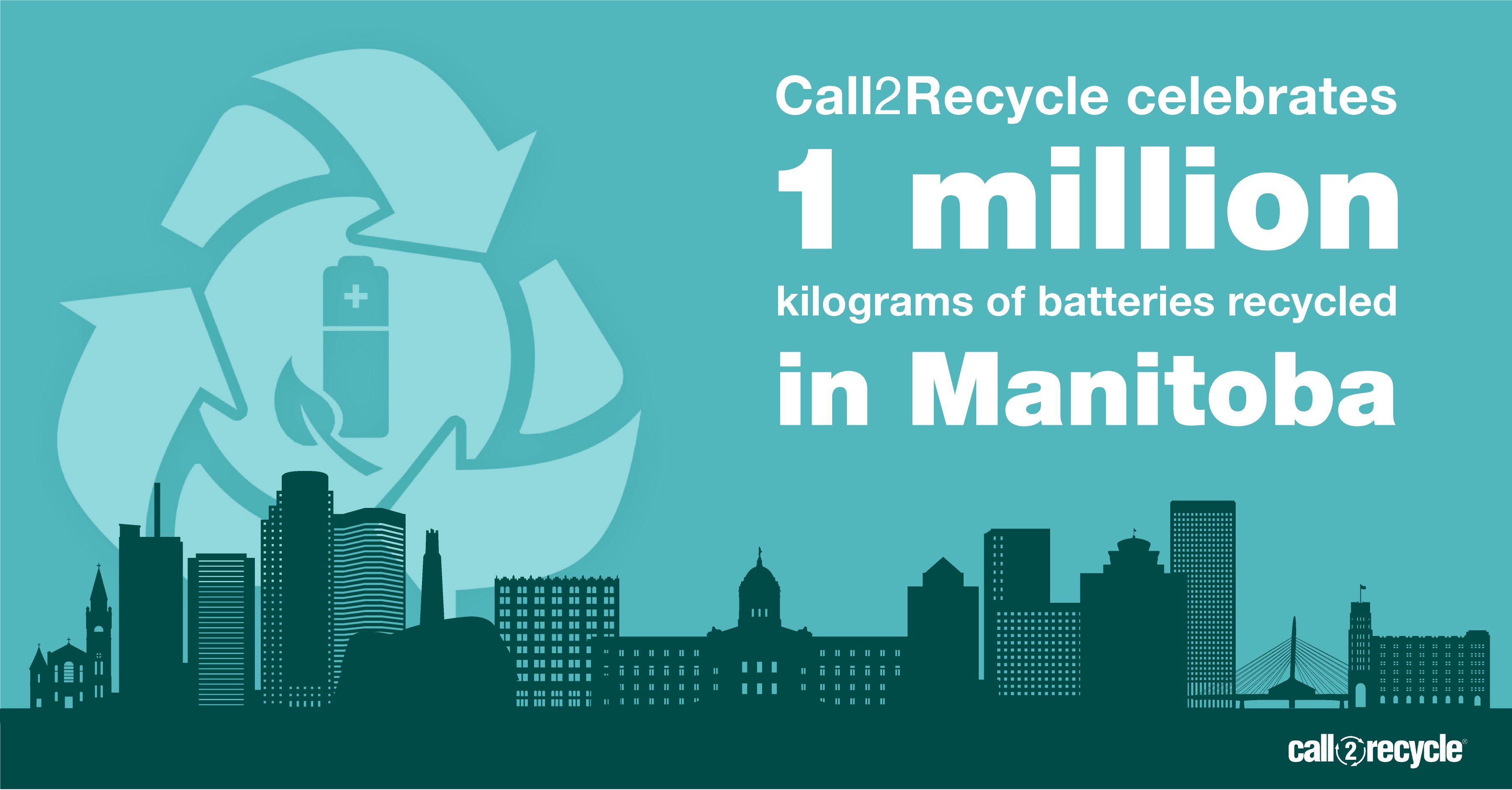 Call2Recycle celebrates 1 million kilograms of batteries recycled in Manitoba