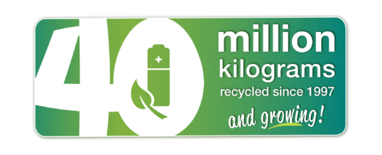 Call2Recycle applauds Canadians for crossing 40-million-kilogram milestone of used batteries recycled across the country